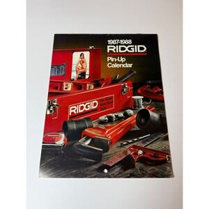 1987 1988 Ridgid Pin Up Calendar Pipe Drain Cleaning Equipment Tool